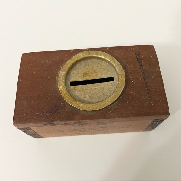 Vintage Wooden Cuss Box Coin Bank Saskatchewan Canada - Picture 3 of 10